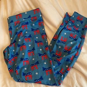 NWOT Tipsy elves democrat leggings XL